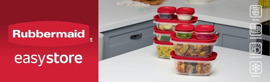 22 קופסאות Rubbermaid EasyStore