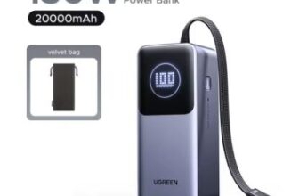 מטען נייד UGREEN Nexode 130W 20000mAh עם כבל TYPE C מובנה