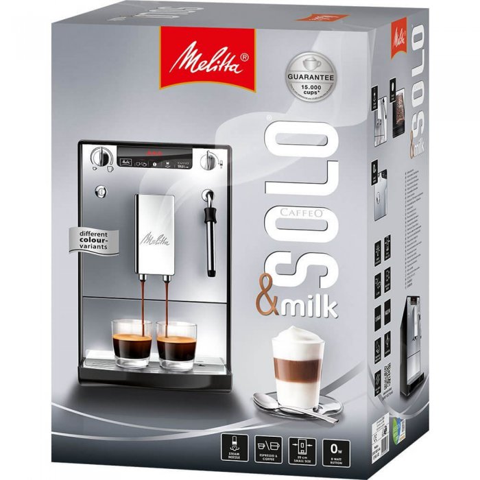 מכונת פולי קפה Melitta SOLO & Milk E953-102 כולל מקציף אמזון בריטניה