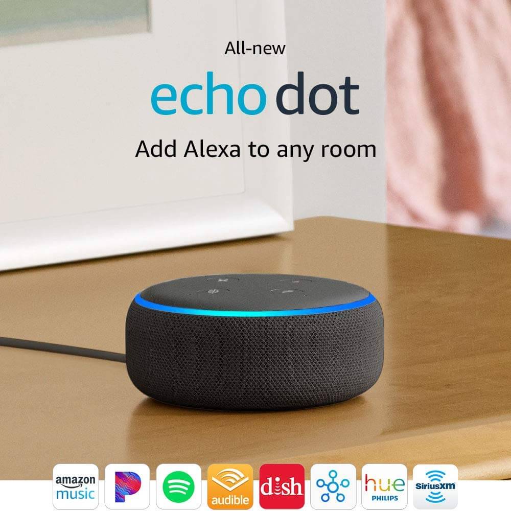 רמקול חכם של אמזון עם אלקסה - Echo Dot דור שלישי
