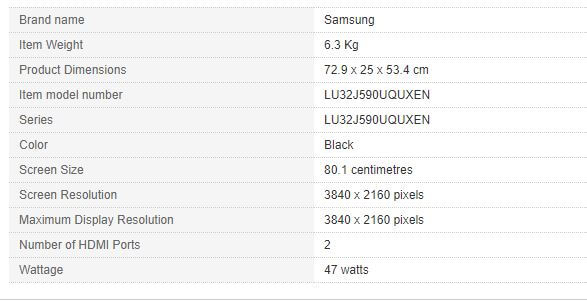 מסך מחשב Samsung LU32J590UQUXEN סמסונג 32 אינץ