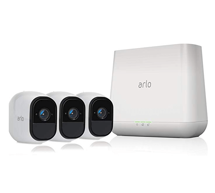 Arlo Pro מערכת אבטחה ביתית אלחוטית כולל 3 מצלמות אבטחה