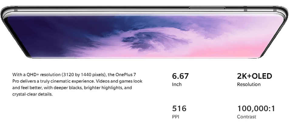 סמארטפון OnePlus 7 Pro דגם 8GB 256GB 