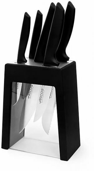 מעמד סכינים מעוצב הכולל 5 סכינים כולל סכין שף Arcos