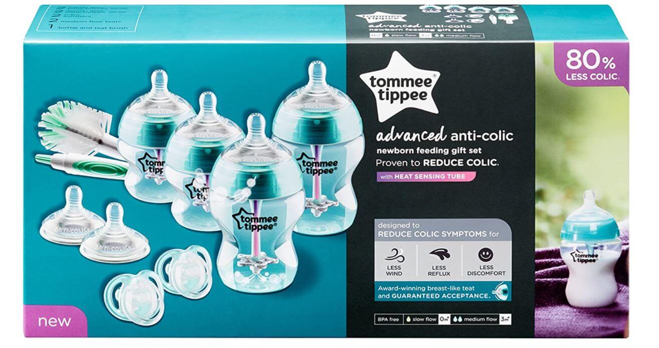 Tommee Tippee - Biberon Anti-colique Avancé 260 Ml, Tétine Imitation Sein, Réduit Gaz Et Régurgitations