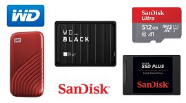 סייל מוצרי אחסון WD ו Sandisk באמזון ארה”ב