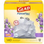 שקיות אשפה Glad ForceFlex בניחוח לבנדר חזקות במיוחד 140 יחידות