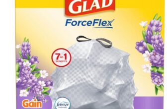 שקיות אשפה Glad ForceFlex בניחוח לבנדר חזקות במיוחד 140 יחידות