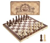 לוח שחמט מגנטי מעץ AMEROUS