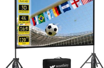 מסך למקרן Wootfairy בגודל 120 אינץ’ כולל מעמד