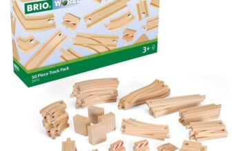 BRIO 33772 ערכת 50 חלקי מסילה לרכבת עץ