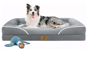 מיטה אורטופדית XL לכלבים גדולים מבית Homemate כולל ברווז צעצוע מתנה