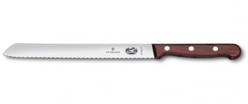 סכין לחם Victorinox עם ידית עץ Roswood
