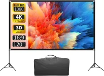 מסך 120" למקרן כולל מעמד מבית VISULAPEX  