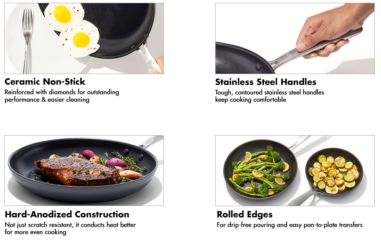 זוג מחבתות OXO Enhanced