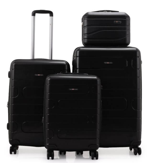 סט מזוודות קשיחות פוליפרופלין Swiss Wander 