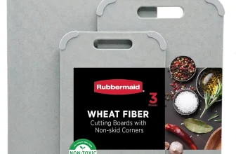 סט קרשי חיתוך דו צדדיים Rubbermaid מסיבי חיטה – 3 יח’