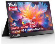 מסך נייד Ingnok 15.6″ FHD כולל כיסוי חכם