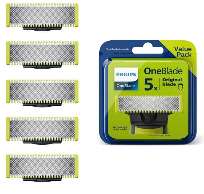 מארז 5 סכיני גילוח Philips OneBlade מקוריים להחלפה - AliBuy
