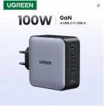 מטען קיר UGREEN 100W GaN עם 5 פורטים
