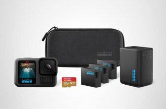 באנדל GoPro HERO13 כולל 3 סוללות מטען ל-2 סוללות וכרטיס זכרון SanDisk 64GB