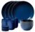 Corelle Stoneware סט 16 חלקים ל 4 סועדים צבע כחול נייבי