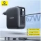מטען קיר Baseus 67W Gan עם 2 כבלים Type-C מובנים