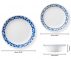 סט 12 חלקים ל 4 סועדים Corelle Cobalt Circles