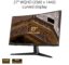 מסך מחשב גיימינג קעור 27″ ASUS TUF VG27WQ1B