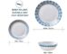 סט 12 חלקים ל 4 סועדים Corelle Azure Medallion