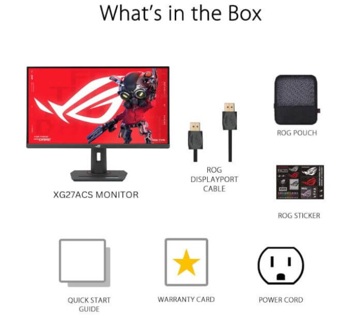 מסך גיימינג 27" ASUS ROG Strix QHD IPS 180Hz דגם XG27ACS